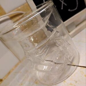 Shepperton Star Wars clear glass 2 storm trooper molded inverted snifter glasses